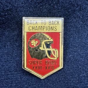 Back to Back Super Bowl Champions SF 49ers 23 24 XXIII XXIV San Francisco Pin